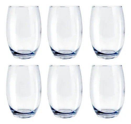 Conjunto de 6 Copos Vidro 450ml Califórnia Praticasa Transparente