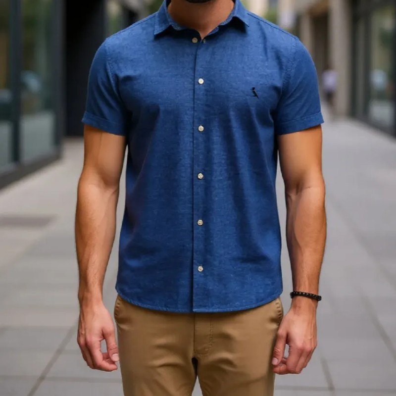 Camisa Mc Oxford Color Rsv 26