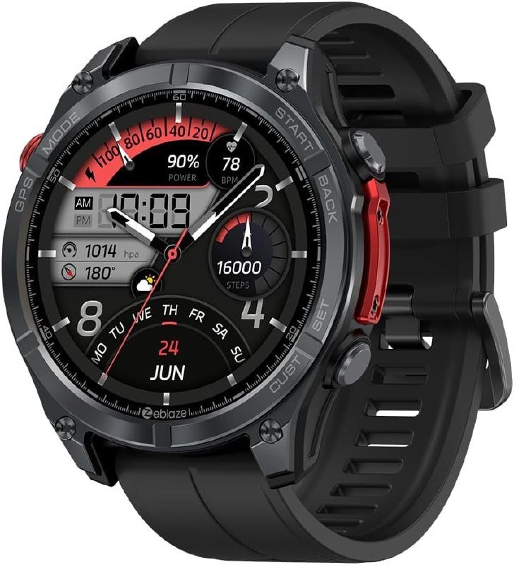 Zeblaze Stratos 4 Smartwatch - GPS 170+ Esportes - 5ATM à Prova d'Água