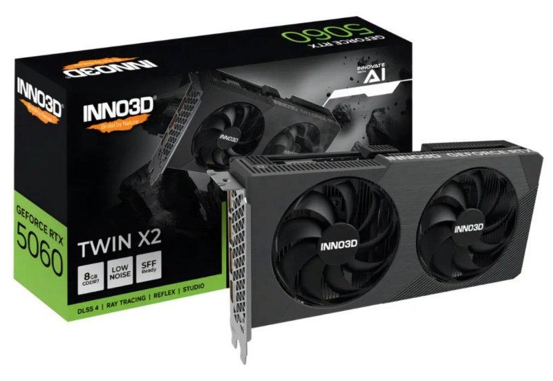 Placa de Vídeo INNO3D GeForce RTX 5060 Twin X2 8GB