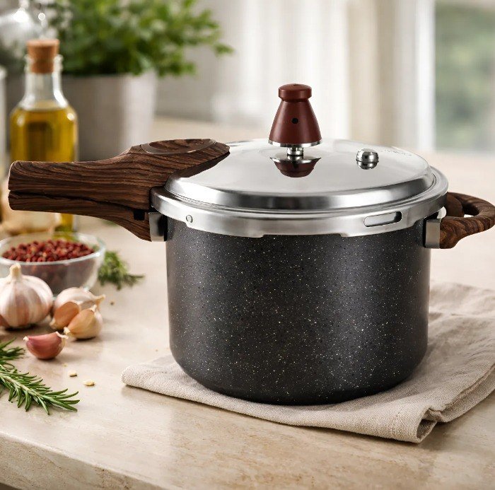 Panela De Pressão Antiaderente Brinox Cerâmica Alumínio 4,2l