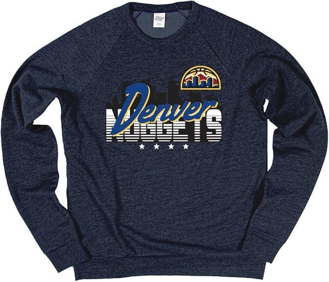 Blue 84 NBA unisex-adult Nba Officially Licensed Tri-blend Crewneck Sweatshirt Flyline