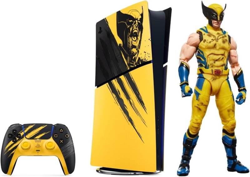 Bundle Console PlayStation 5 Digital Edição Limitada Marvel's Wolverine (Battle Yellow) + Action Figure Avengers Legends Wolverine + Frete Grátis