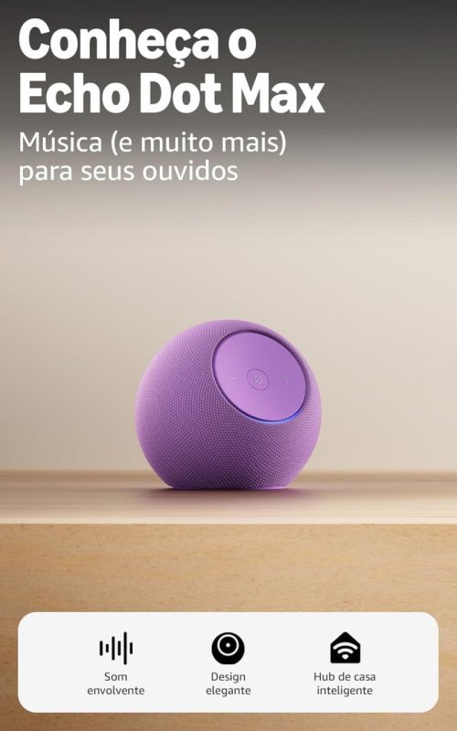 Amazon Echo Dot Max - Smart Speaker Alexa - Som Envolvente - Roxo