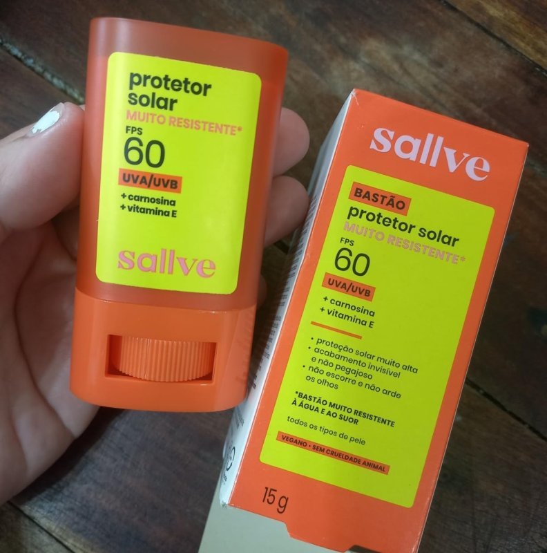 Sallve Protetor Solar em Bastão FPS60 15g