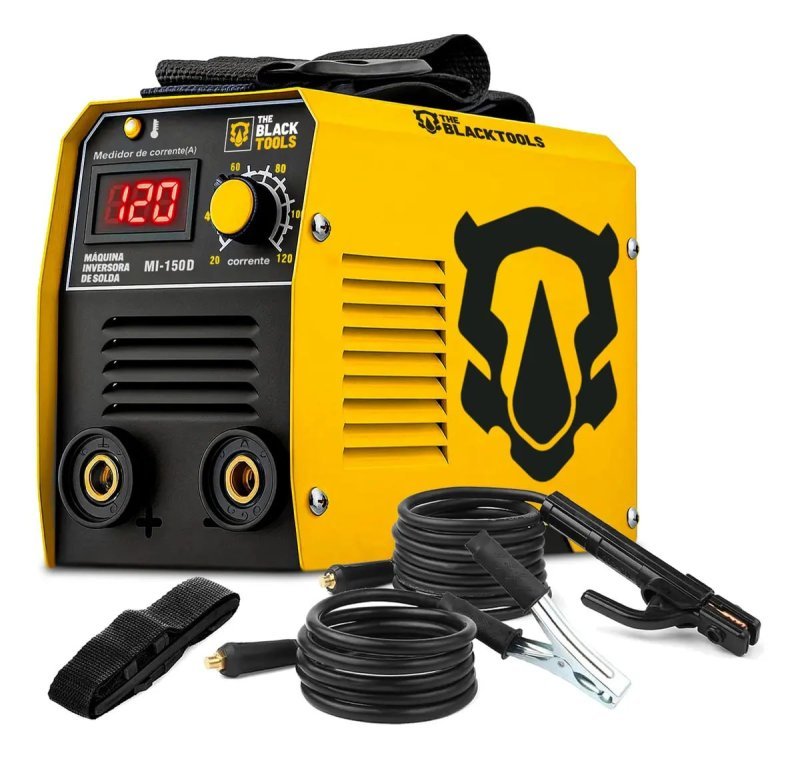 Máquina De Solda Portatil Eletrodo MI150D 120A The Black Tools 220v