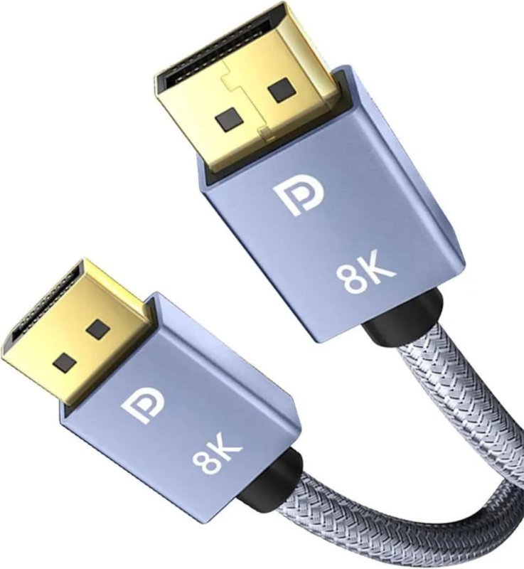 Cabo Displayport 8K v1.4 Blindado Ultra Resistente 32.4Gbps