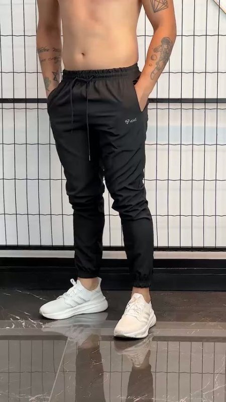 Kit 3 Calças Jogger Masculinas De Tactel Com Elastano Ziper