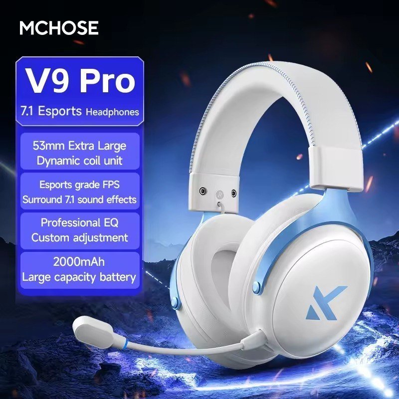 Headset Sem Fio Mchose V9 Pro (BRANCO)