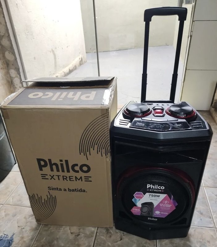 Caixa de Som Acústica Philco PCX7100 Flash Lights Bass 750W - Preto