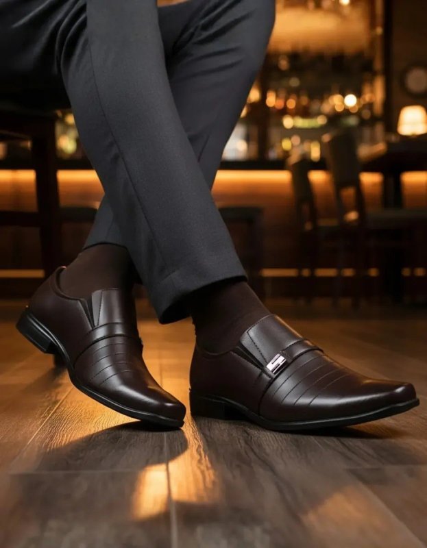 Sapato Oxford Social Masculino Couro Italiano Elegante Fosco