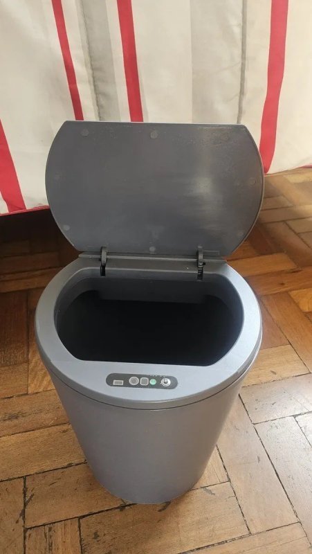 Lixeira Inteligente 16 Litros Com Sensor Automático Para Banheiro e Cozinha Cinza