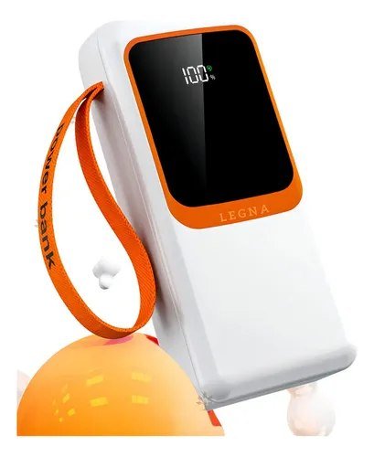 Carregador Portátil Power Bank 30000 Mah Turbo Carga Rápida Branco
