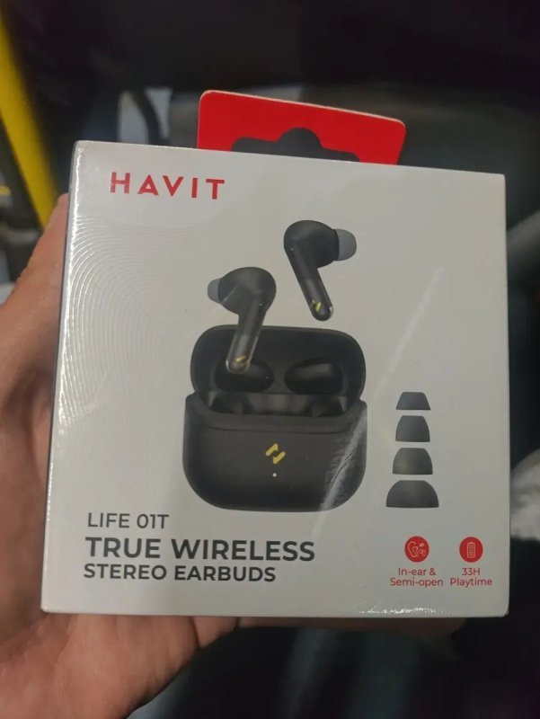 Fone De Ouvido Sem Fio Havit Tw982 ENC Bluetooth 5.4 Cor Preto com Frete Grátis