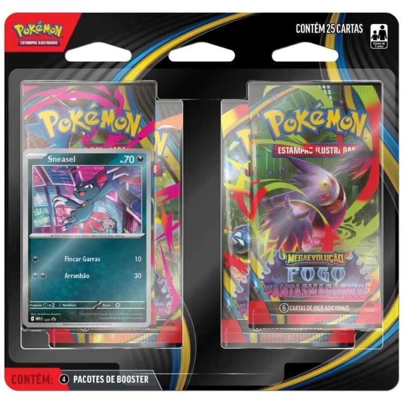 Blister Quádruplo Megaevolução Fogo Fantasmagórico Pokémon