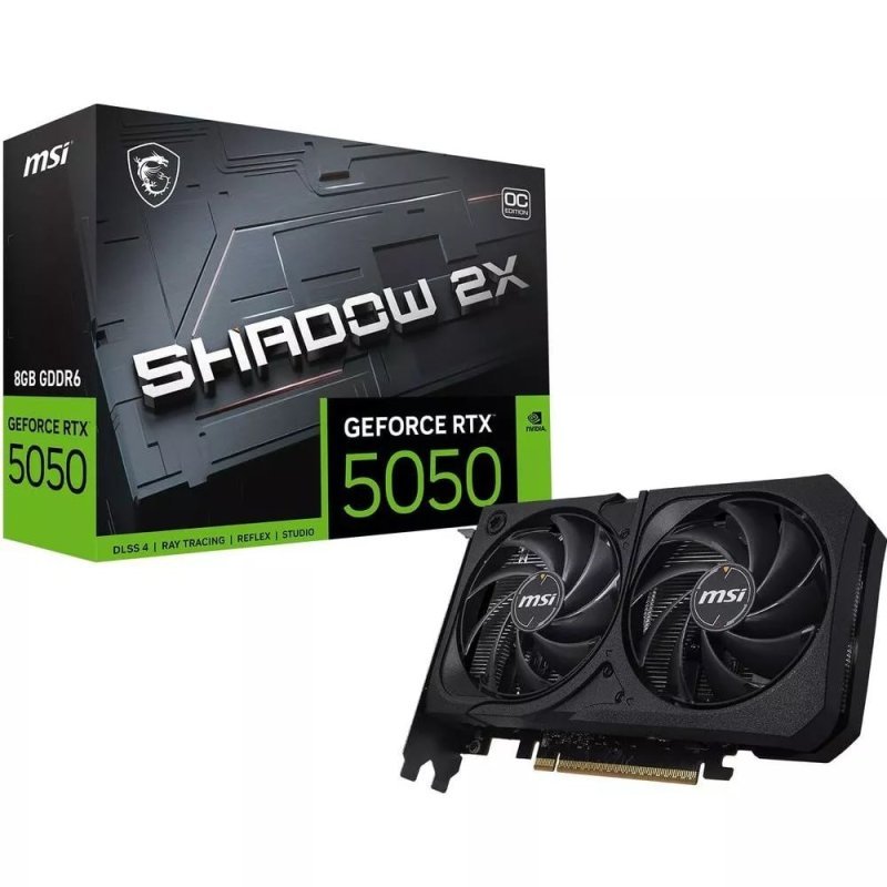 Placa de Vídeo NVIDIA GeForce MSI RTX5050 8GB Shadow 2X OC GDRR6