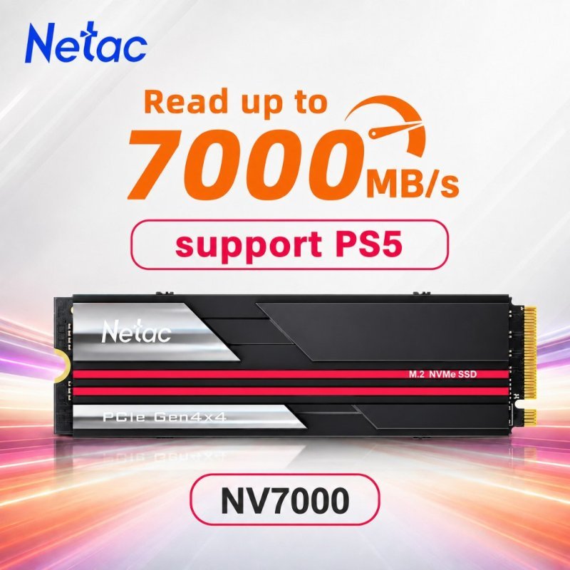 1TB 2TB NVME 7000MBPS NETAC PCIe 4.0 M2 2280 COMPATÍVEL COM PLAYSTATION 5