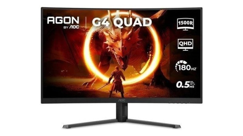 Monitor Gamer Curvo Aoc Agon Quad 32" 180Hz 0,5ms Hdr10 Cq32g4e