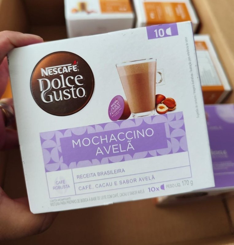 Dolce Gusto Mochaccino Em Cápsula Avelã Nescafé Caixa 170G 10 Unidades