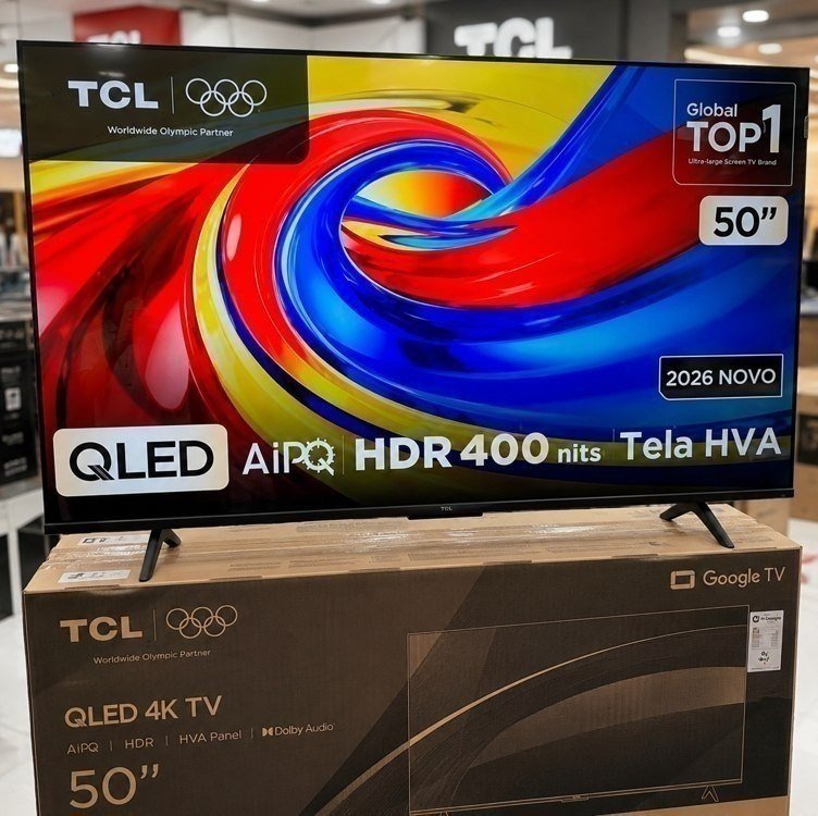 Smart TV TCL 50" QLED 4K P7L WiFi Bluetooth Google TV