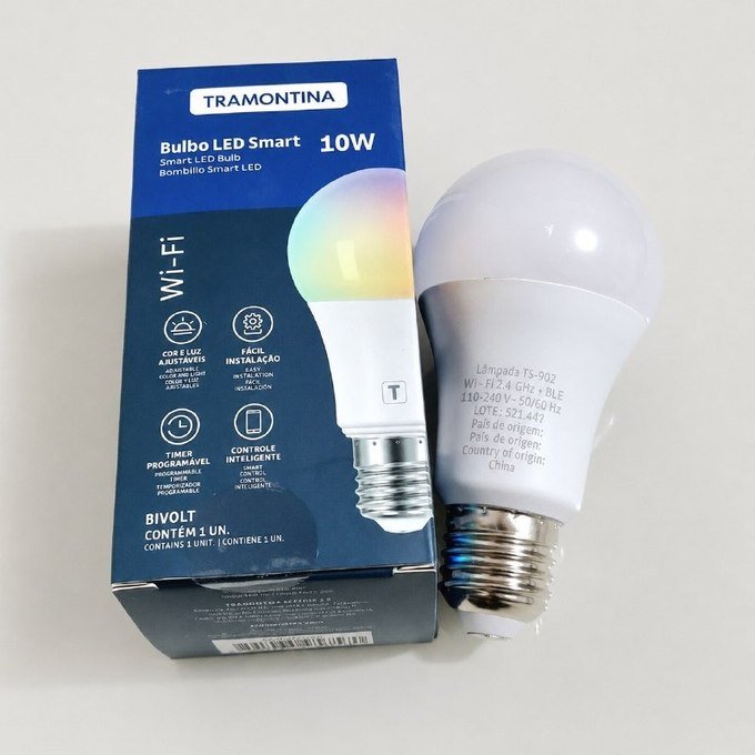 Lâmpada Inteligente Tramontina Led E27 10W Wi-Fi Bluetooth + Frete Grátis