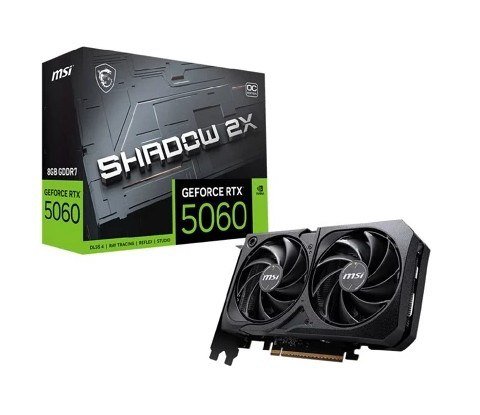 Placa de Vídeo MSI NVIDIA GeForce RTX 5060 SHADOW 2X OC, 8GB