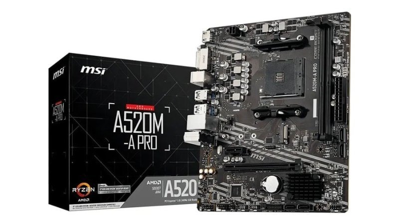 Placa-mãe Msi A520m-a Pro Am4 Matx Ddr4 Hdmi Dvi M.2