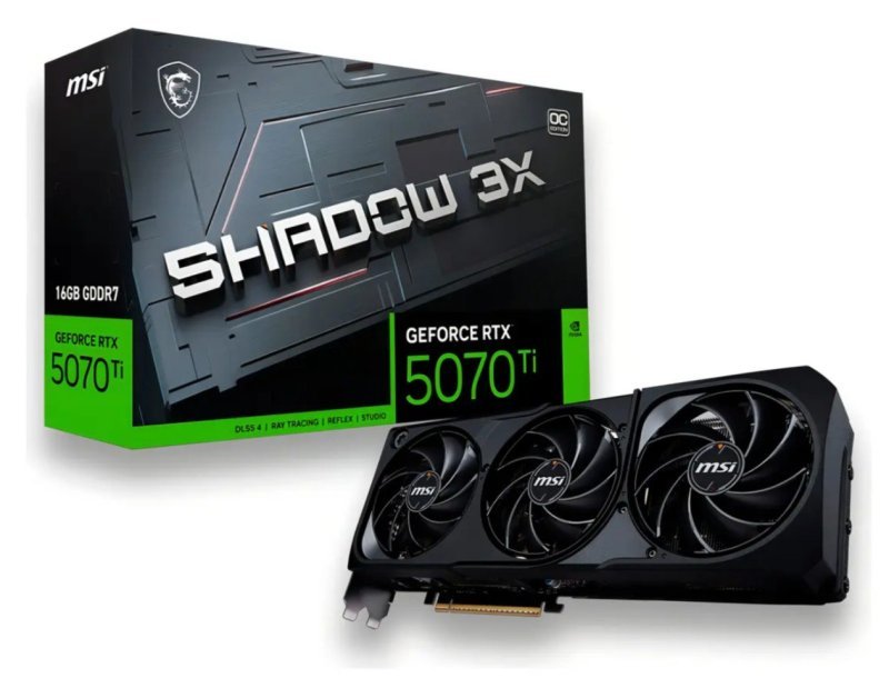 Placa de Vídeo NV RTX 5070 Ti Shadow MSI