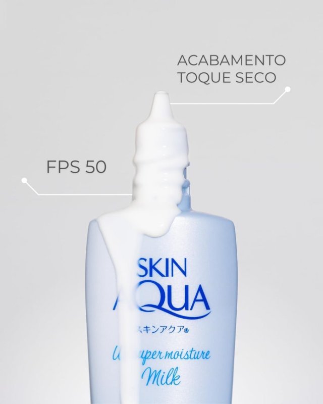 SKIN AQUA Super Moisture Milk 40g - Protetor Solar FPS50 com Ácido Hialurônico