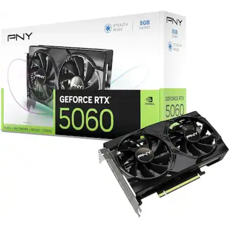 Placa De Vídeo Nvidia Geforce Pny Rtx5060 8GB Dual Fan Oc