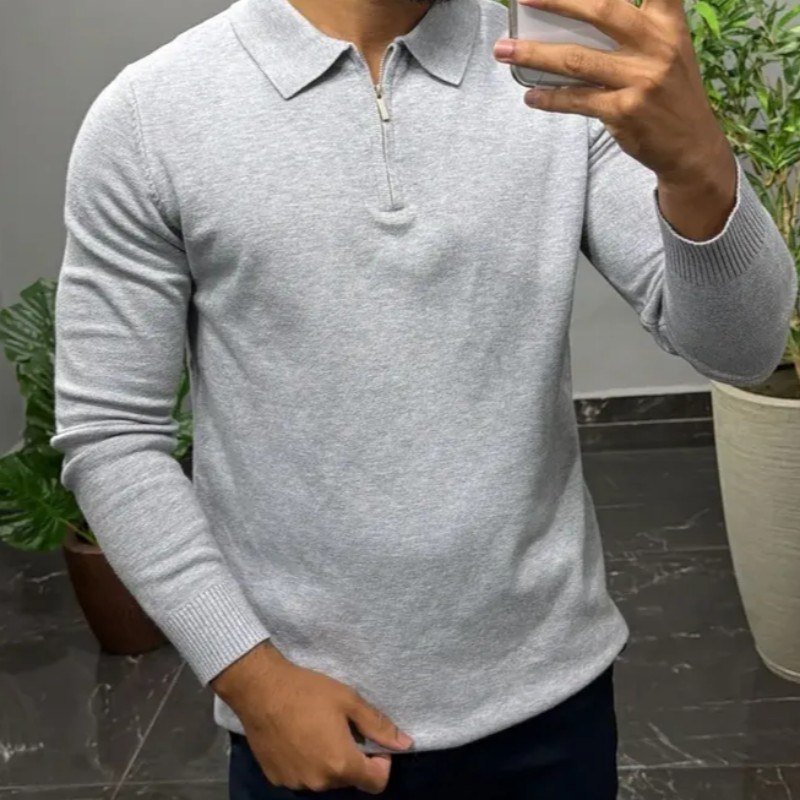 Suéter Masculino Premium Slim Casual Blusa Inverno Old Money