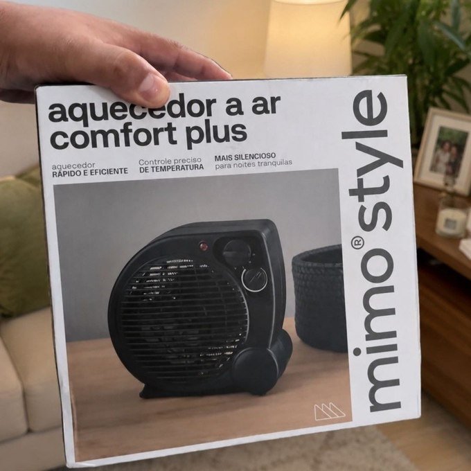Aquecedor Elétrico Portátil A Ar Ventilador Quente Mimo Style 127V