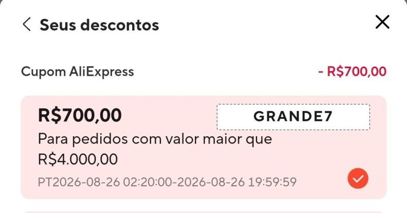 Cupom Aliexpress