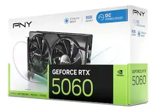 Placa De Vídeo Nvidia Geforce Pny RTX 5060 8GB Dual Fan Oc
