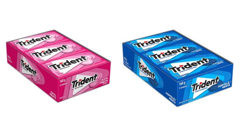 Cx Chiclete Trident Sem Açúcar 21 un. 8g