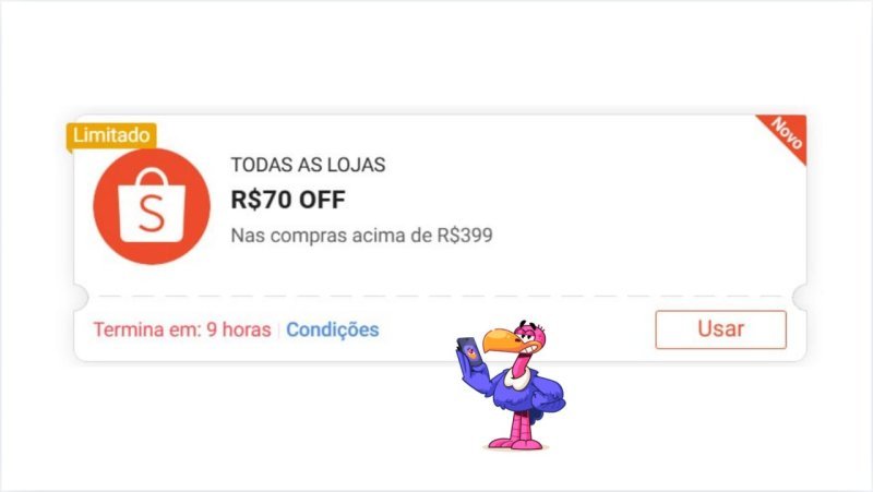 R$70 OFF na Shopee