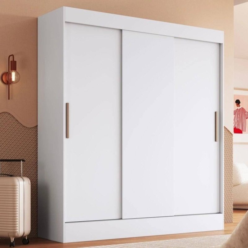 Guarda Roupa Casal Londres 3 Portas 2 Gavetas 100% Mdf Doripel