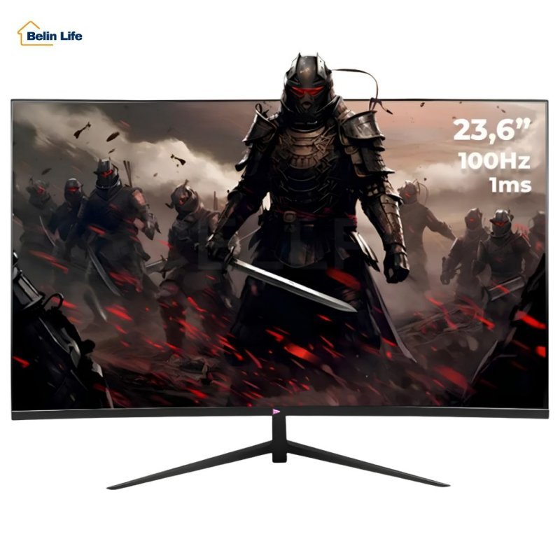 Monitor Gamer Grasep 23.6" Curvo 100Hz 1ms Full HD Painel VA 99% sRGB HDMI PC Consola