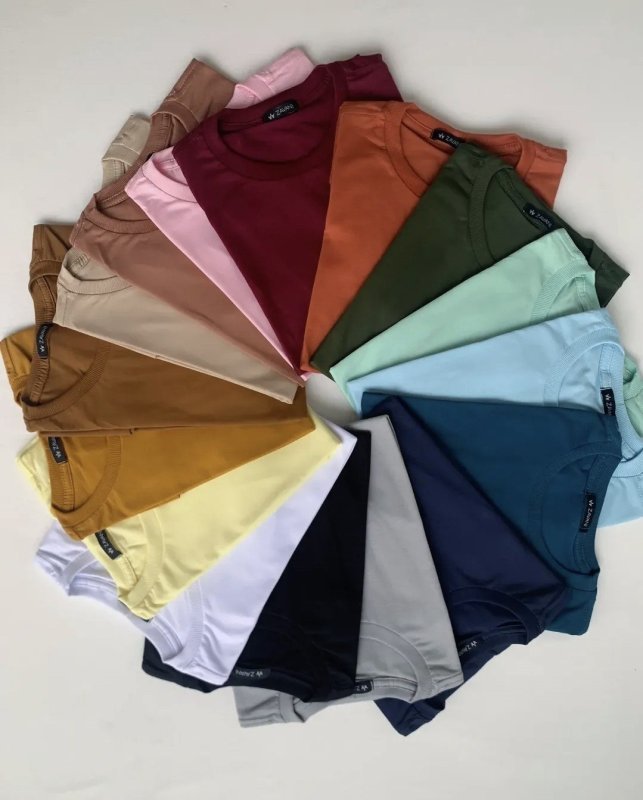 Kit 7 Camisetas Basica Lisa Algodão Premium Masculina