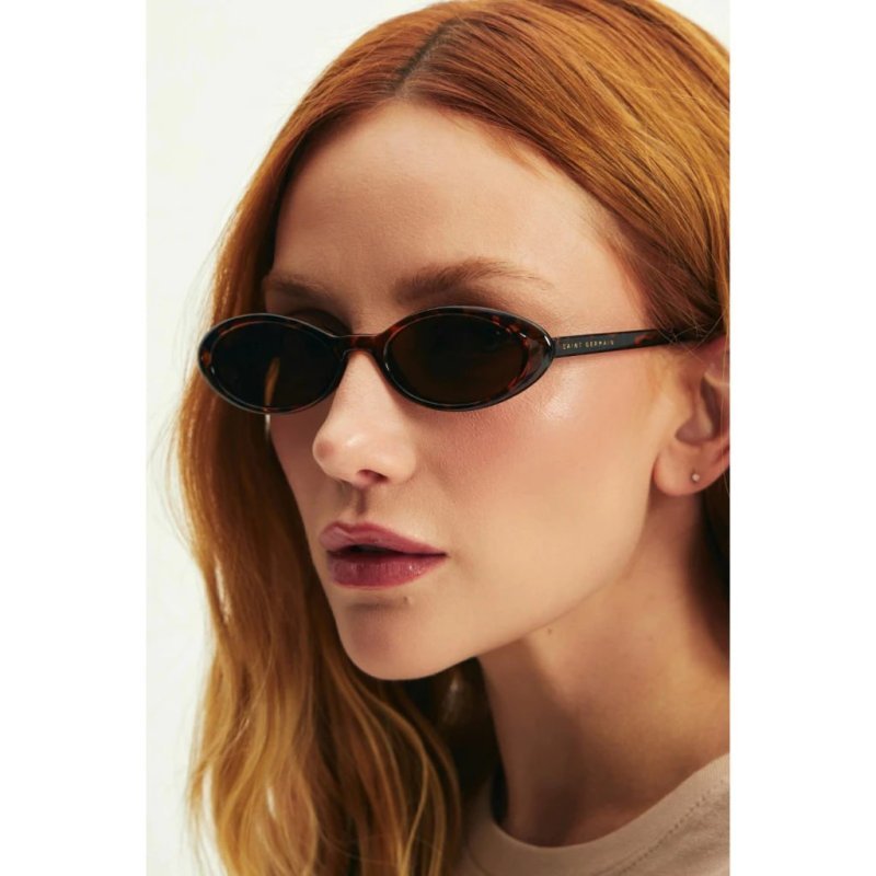 Óculos De Sol Uv400 Oval Feminino Verona Tortoise Giorno