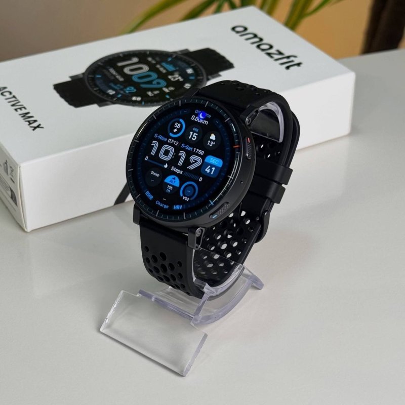 Relógio inteligente Amazfit Active Max Amoled 1,75 Gps 5atm cinza Silicone preto cinza