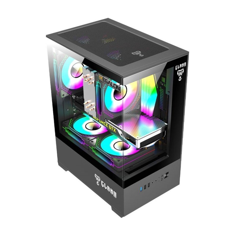 Gabinete Gamer Preto Para Placa Mãe Micro ITX / ATX Mid Tower
