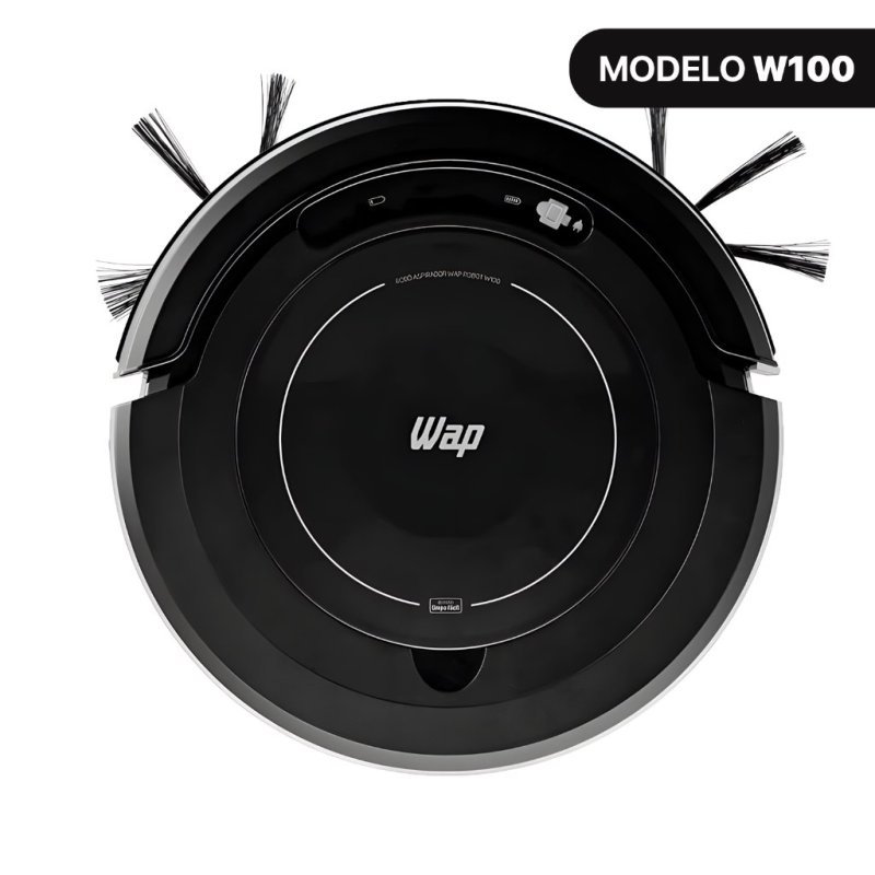 Aspirador de Pó Robô WAP Robot W100 3 em 1 Antiqueda Bivolt 17W