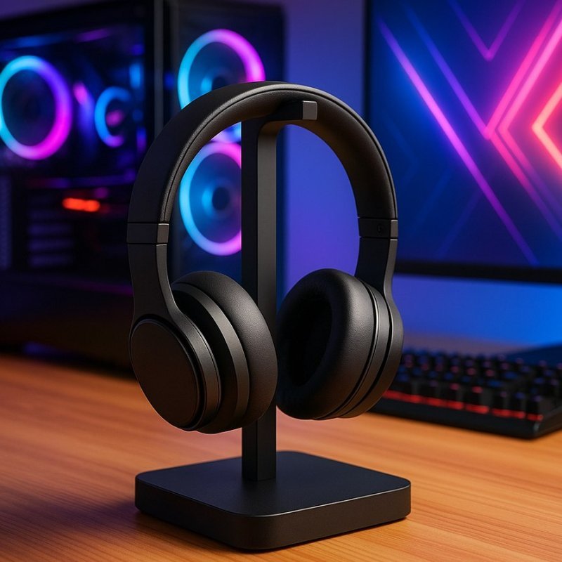 Suporte de Mesa para Fone Headset Elegante e Minimalista