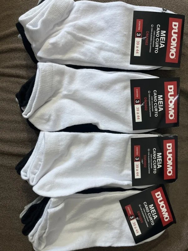 Kit 12 Pares Meia Masculina Cano Curto Soquete Algodão Duomo