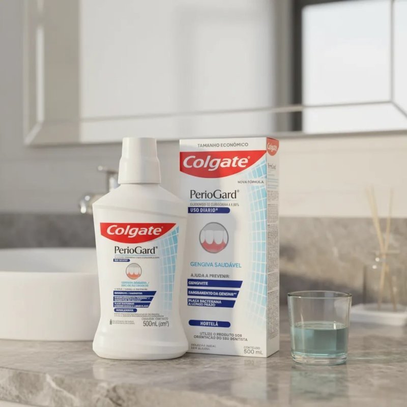 Enxaguante Bucal Colgate PerioGard sem Alcool 500ml