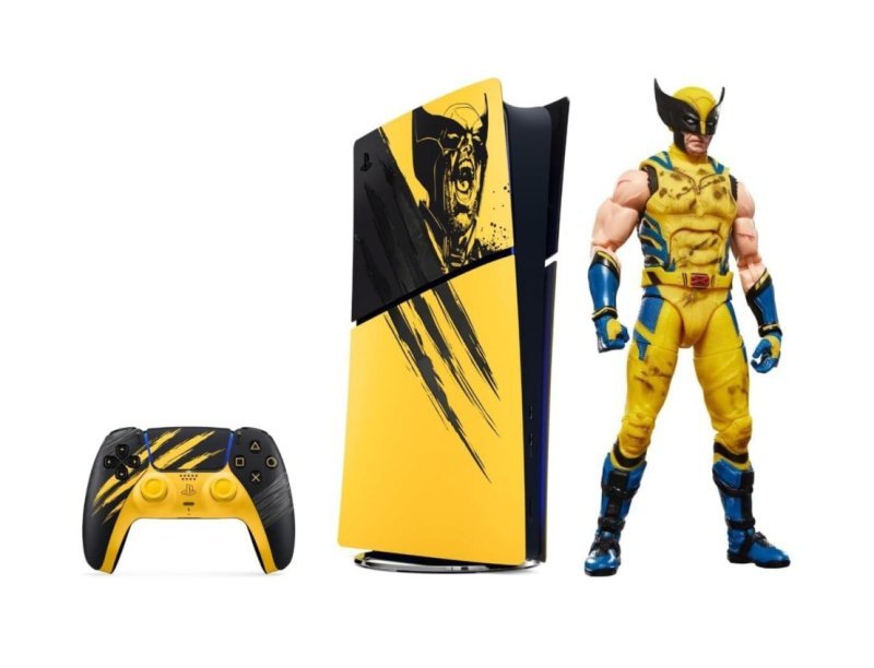 Bundle PlayStation 5 Slim Disk Pacote Edição Limitada Wolverine + Figura Marvel Legends Hasbro Wolverine