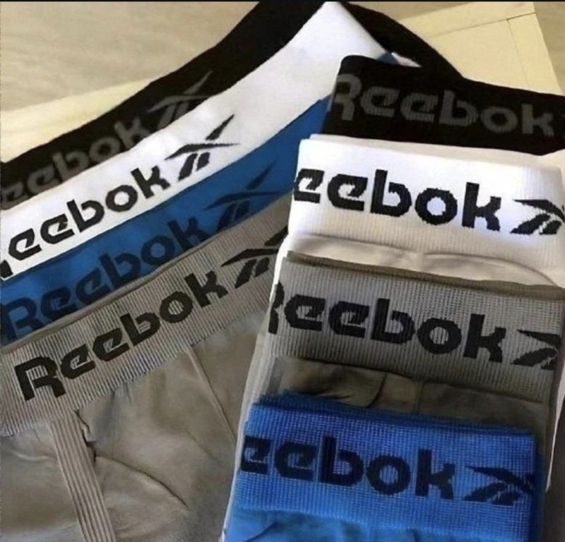 Kit 6 Cuecas Boxer Classic Reebok Microfibra Luxo Original