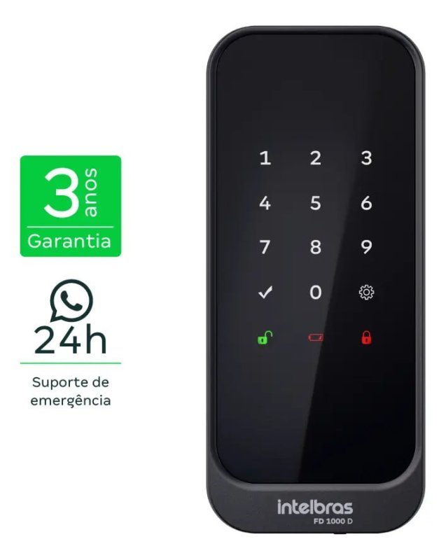 Fechadura Digital de Sobrepor FD 1000 D Preta – Intelbras