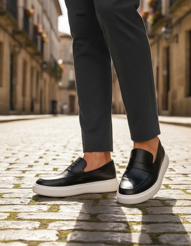 Sapato Loafer Masculino Mocassim Couro Casual Comfort Luxo